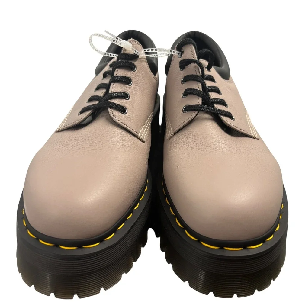 Dr.‎ Martens 1461 Quad Platform Shoes Leather Oxford Mauve Black Size 13*